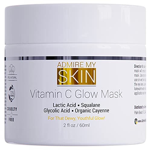 Vitamin-C-Mask-For-Face--Brightening-Face-Masks-Skin-Care-Contains-Glycolic-Acid-and-Lactic-Acid-Squalane-Oil--Hydrating-Beauty-Face-Mask-for-Glowing-Youthful-Skin-and-Smooth-Even-Skin-Tone-2oz Vitamin C Mask For Face – Brightening Face Masks Skin Care Contains Glycolic Acid and Lactic Acid + Squalane Oil – Hydrating Beauty Face Mask for Glowing Youthful Skin and Smooth Even Skin Tone 2oz