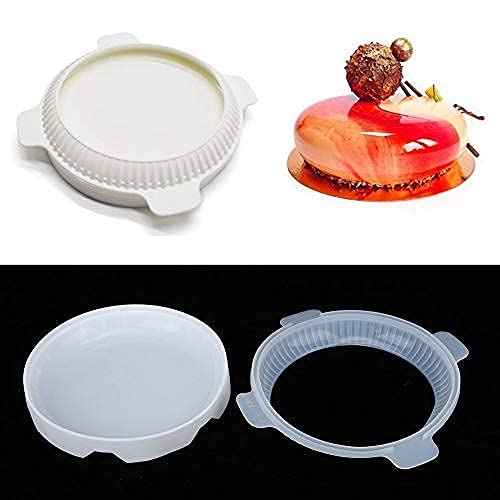 Molde de pastel de silicona redondo antiadherente Molde para hornear Moldes de chocolate Pastel de pan DIY Molde para para hornear Congelador de microondas Seguro para la fiesta de anive