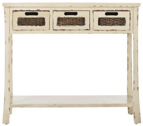 Safavieh American Homes Collection Autumn Vintage Cream 3-Drawer Console Table