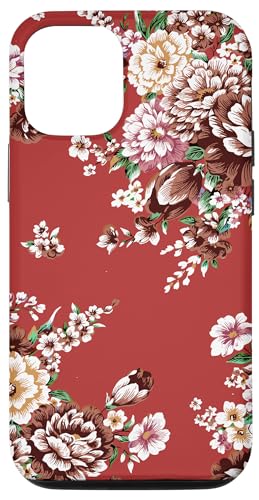 iPhone 13 台湾花布 台湾花布柄 レトロ 赤 客家花布 台湾雑貨 台湾レトロ 台湾風 かわいい スマホケースのサムネイル