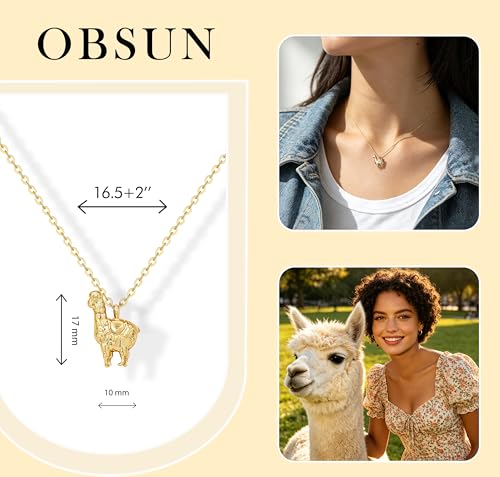 OBSUN Llama Gifts for Women Necklace Llama Lover Jewelry Gift Alpaca Gifts for BFF Daughter by OBSUN - Used condition - Image 2