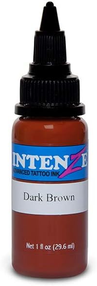 Intenze Tattoo Ink - Dark Brown - 1oz Bottle