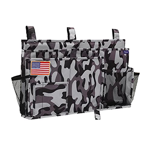 Image of Surblue Bedside Caddy Hanging Organizer Bedside Storage Bag for Bunk and Hospital Beds (City)