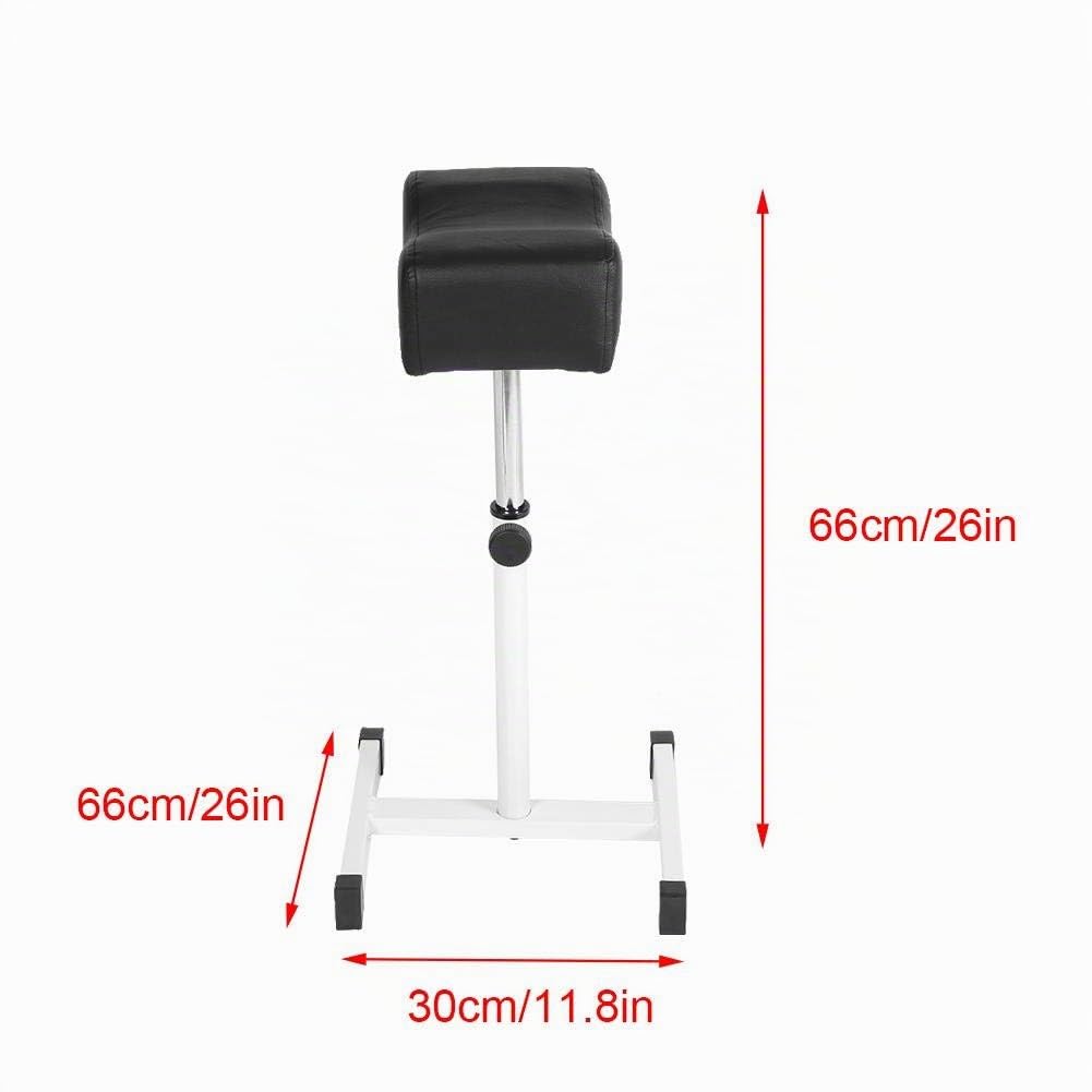 Dioche Chiodo Poggiapiedi, Poggiapiedi per Pedicure per Estetista, Supporto per Pedicure Professionale, Regolabile Altezza 38-57 cm, Colore: Nero
