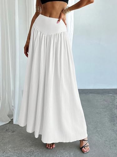 Ruched High Waist A-Line Elegant Pocketed Skirt 2025 Fashion Skirts for Women3