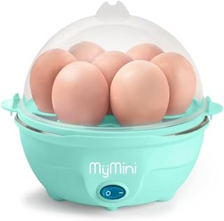 My Mini Premium 7 Egg Cooker, Makes 7 Soft, Medium, Or Hard Boiled Eggs ~ Teal.