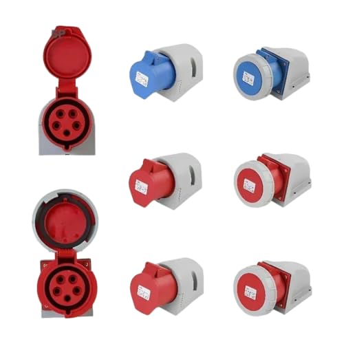 Conector de enchufe industrial 16A IP44 de 5 polos contra fallos eléctricos 2