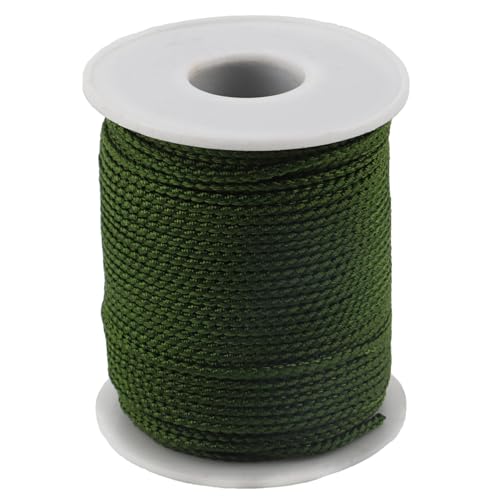 Nylon Twine String Cord Thread for Beading Bracelets Jewelry Making DIY Crafts (Army Green, 1.5mm-138feet)