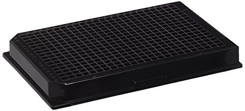 Microplaca de 384 pocill., BRANDplates, pureGrade S PS fondo trans.negra, f.'F', 120 �l 50 pl. embalada 1 placa por bolsa, con tapa, est�ril