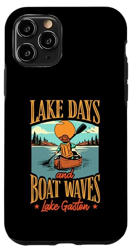 Coque pour iphone 11 pro lac days and boat waves lake gaston matching family lake
