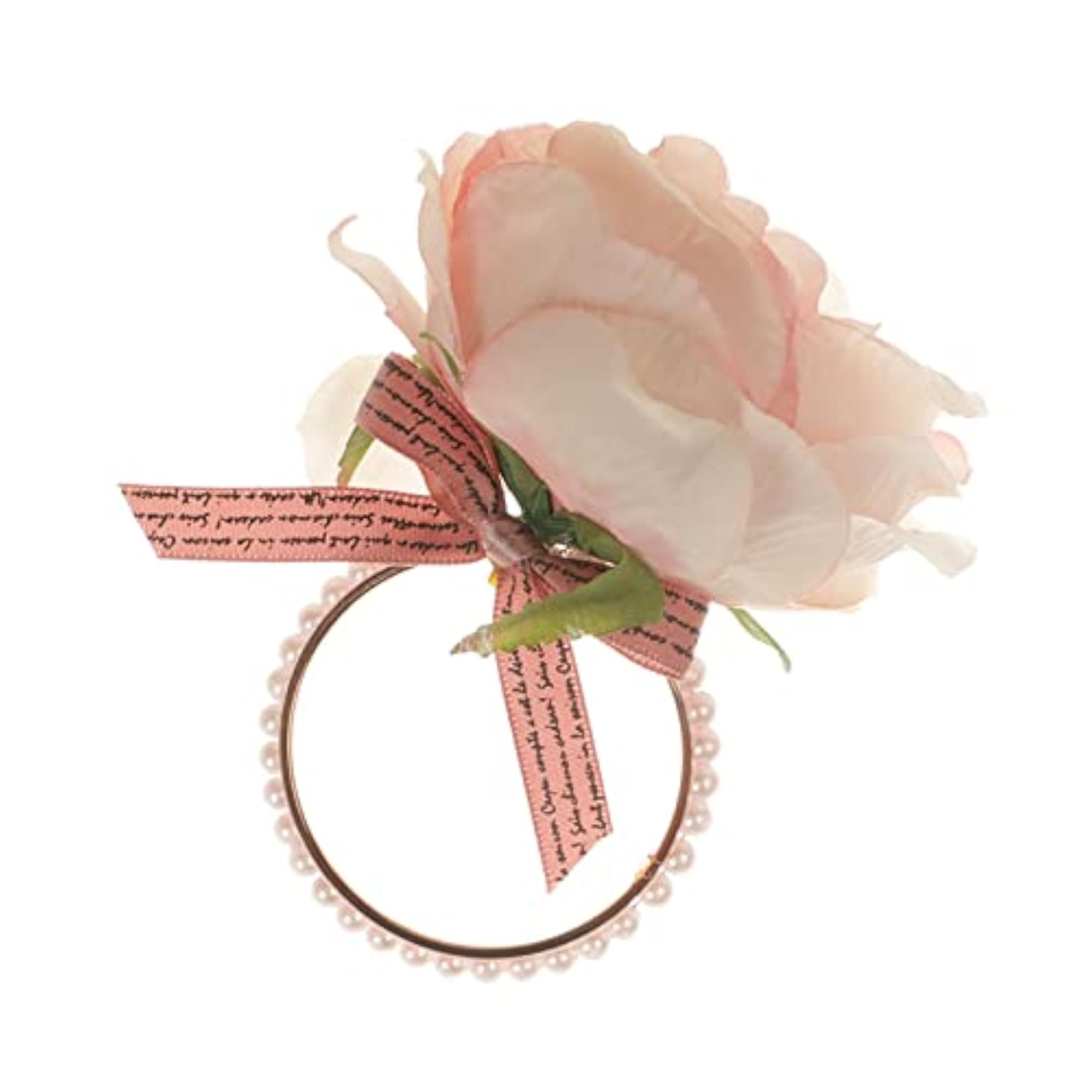 Artificial Flower Napkin Rings, Rustic Holders for Luncheons