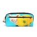 Produktbild Bleistift Fall, Funny Sparschwein bedruckt Reise Make-up Pouch Large Wasserdicht Leder 2 Fächer für Mädchen Jungen Damen Herren