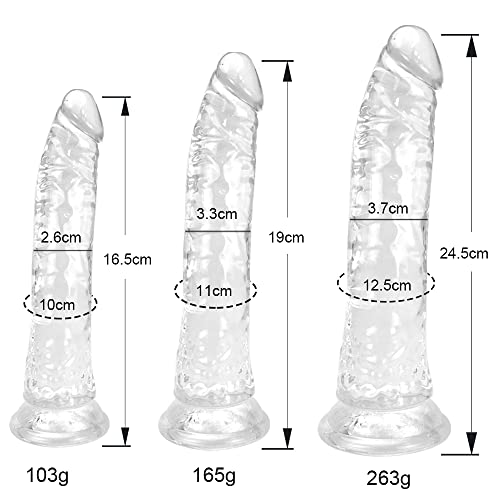 Klares Dildo-Set mit Saugnapf - Realistische Anal-Dildos für Herren in 3 Größen (klein, groß, riesig) - Perfekt für Anfänger bis Fortgeschrittene – Bild 3