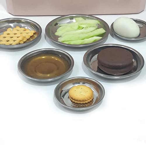esowemsn 10PCS Stainless Steel Sauce Dishes Mini Appetizer Serving Plates 4inch Round Seasoning Dishes Sushi Dipping Bowl for Home Kitchen Restaurant by esowemsn - Image 3