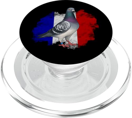 Colombophile - Drapeau de la France - Pigeon Voyageur PopSockets PopGrip pour MagSafe