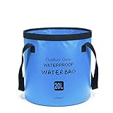 YUMQUA Collapsible Bucket 5 Gallon(20L), Multifunctional Portable Folding Bucket Water Container...