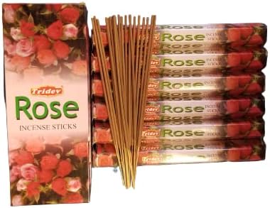 Varillas de incienso Tridev, 6 paquetes en una caja, total de 4.23 onzas en caja, el mejor agarbatti