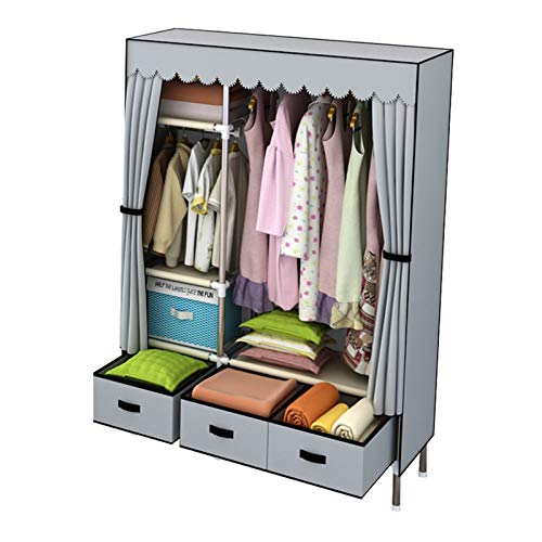 �|�[�^�u���m���N���[�[�b�g - �s�D�z�n���M���O���b�N�A3�̈����o���t���i�C�U�[�A�܂肽���ݎ����[�h���[�u���[�\�����[�V�����A�O���[�A105x168x45cm�ȃX�y�[�X�i�C�U�[