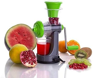 Gadget Appliances Mini Juicer Machine, Juice Maker Machine for Home, Deluxe Fruit & Vegetable Manual Juicer with with Steel Handle (Color May Vary) Multi Colour