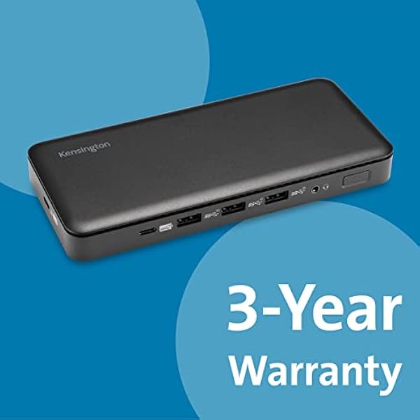 Kensington SD4839p USB-C trippel videodocka - UK