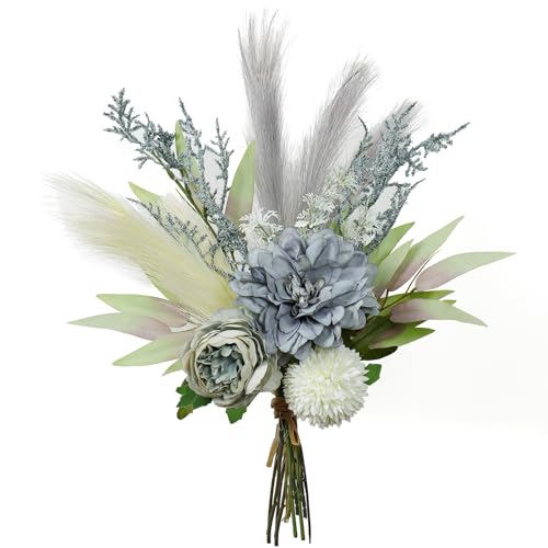 Weldomcor Flores de seda artificial, arreglos de plantas artificiales, ramos de boda, decoraciones, flores artificiales realistas, centros de mesa de comedor, centros de mesa para la cocina, el hogar,