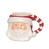 Transpac Transpac Dolomite 5.6 in. Multicolor Christmas Sculpted Santa Mug Multicolor