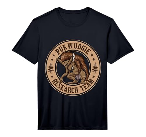 Mens Pukwudgie Research Team Monster Creatures Local Cryptid Performance T-Shirt