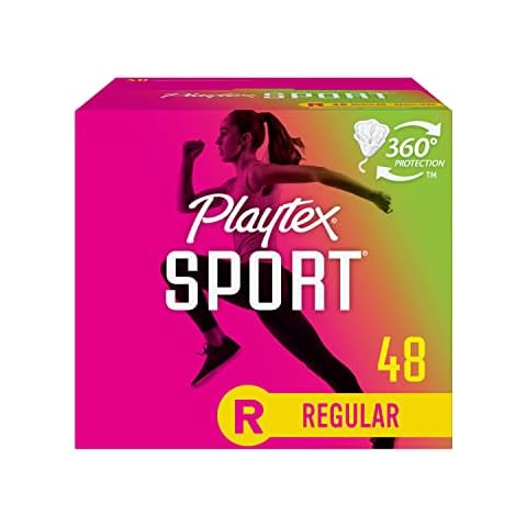 Playtex Sport Tampons, Regular Absorbency, Fragrance-Free - 48ct (Packaging May Vary) Cover