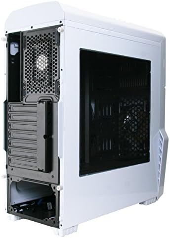 CiT GForce Mid-Tower ATX RGB PC Gaming Case With Windowed Side Panel | White