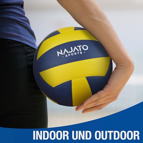 NAJATO Sports Volleyball – Langlebiger Beachvolleyball Größe 5 – Für den Outdoor & Indoor Bereich