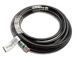Black Quad Shield RG-6 Coax Cable for (CATV, Satellite TV, or Broadband Internet) (3 Foot) by ShopBox