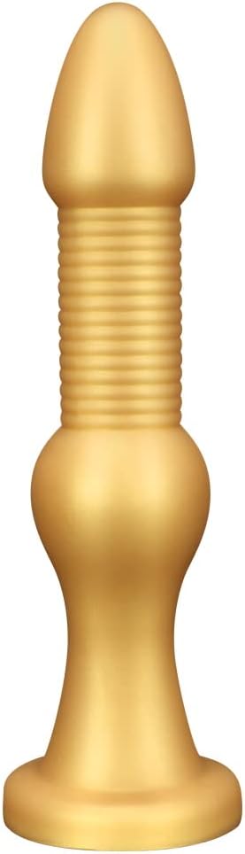 Super Long Anal Beads,Liquid Silicone Screw Thread Butt Plug Strong Suction Cup Long Anal Plug Prostate Massage Anal Trainer Dildo Anal Toy for Man Woman and Couples G-spot Sex Factory (L)