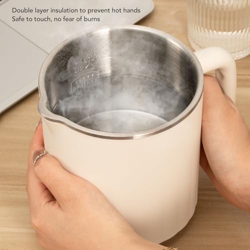 Tetera eléctrica portátil 600W 600ml acero inoxidable miniatura 7