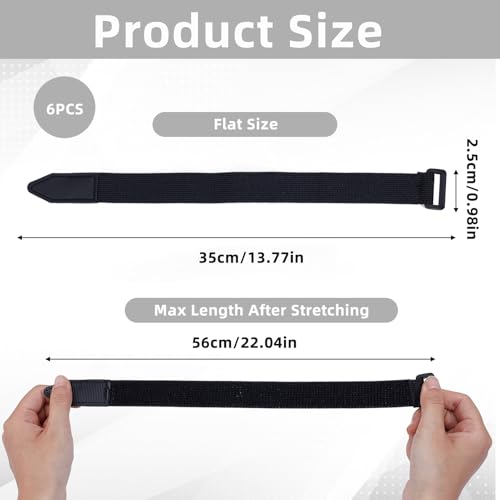 NICENEEDED 6 Stück Fahrradhosen Beingurte Verstellbare Elastische Knöchel Sicherheitsbänder Mit Magischem Verschluss Und Schnalle Flexibler Knöchel Beingurt Für Outdoor Aktivitäten