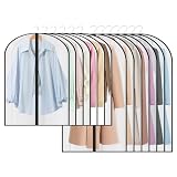 14pcs Fundas Ropa Armario Colgar, Fundas Ropa Armario Transparentes, Funda Ropa Funda Abrigos, Antipolvo Impermeable con Humedad para Vestidos, Abrigos, Apparel, Camisas, 60 x 120/100 cm