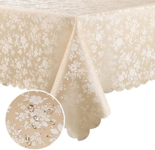 Smiry Rectangle Waterproof Heavy Duty Vinyl Tablecloths, 60 x 140 Inch