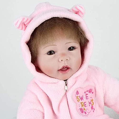 HaoLi Reborn Körper Silikon Vinyl Puppe 22 Zoll Echt Vinyl Bauch Kinder Spielzeug Kann Frühe Haushaltung Eltern Und Kind… – Bild 7