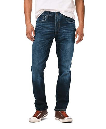Buffalo David Bitton Men's Slim Ash Jeans, Light Medium Indigo,