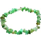 Schmücken Sie Ihr Handgelenk mit dem schönen dehnbaren Chrysopras Edelsteinarmband. Es besteht aus kleinen Chrysopras Trommelsteinen in der Größe von 6-10 mm