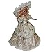 T TOOYFUL Figurines Poupée Féminine en Porcelaine Victorienne de 40cm avec Robe Chapeau Décor à Maison