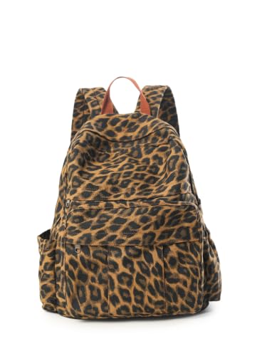 Image of Floral Canvas Backpack Women Backpack Purse Fashion Waterproof Rucksack Shoulder Bags Casual Travel Daypack
