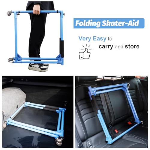 image for GanFindX Folding Skater Aid for Kids Roller Skating, 36in Height Rolle