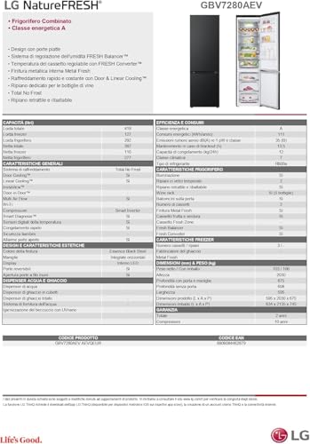 LG GBV7280AEV FRIGORIFERO COMBINATO - 22