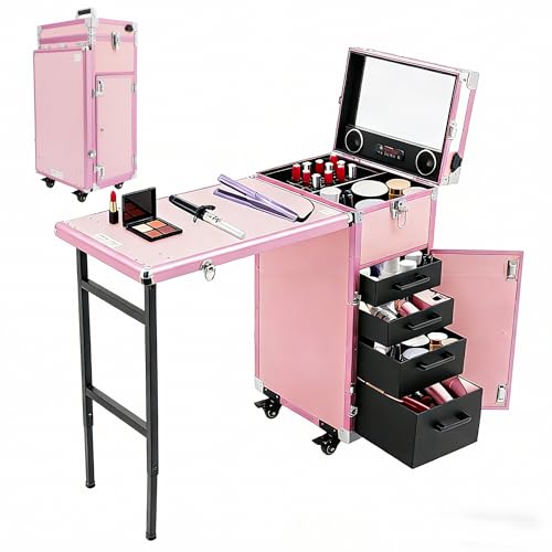 YIYIBYUS Portable Nail & Makeup Rolling Table