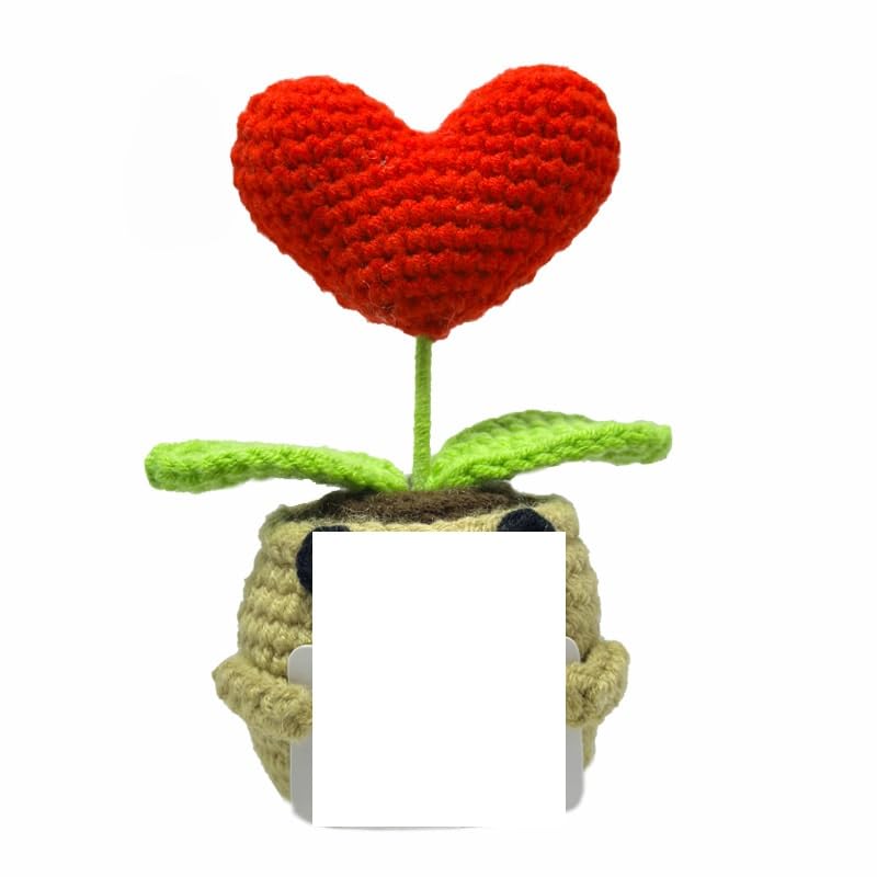 Tournesols crochet fait main décoration fleur tricotée message 8pcs