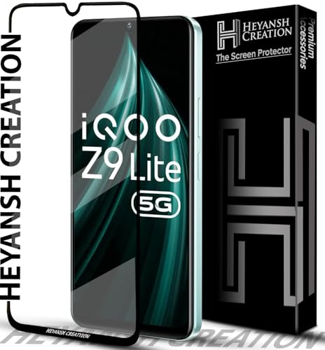 Image of Tempered Glass Screen Protector Compatible For Iqoo Z9 Lite 5G Cellphone With Edge-To-Edge Protector Coverage And Easy Installation Kit,Pack Of 1,Black (Iqoo Z9 Lite 5G)