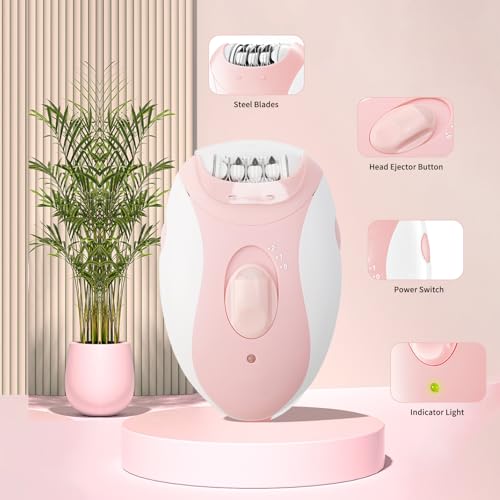 Epilators Hair Removal for Women, Smooth Glide Hair Removal Device with 32 Tweezers, 2 Speeds Epilator for Ladies, Cordless Hair Shaver for Women Legs/Face/Bikini/Arms