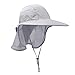 lenikis Unisex Outdoor Activities UV Protecting Sun Hats with Neck Flap Grey