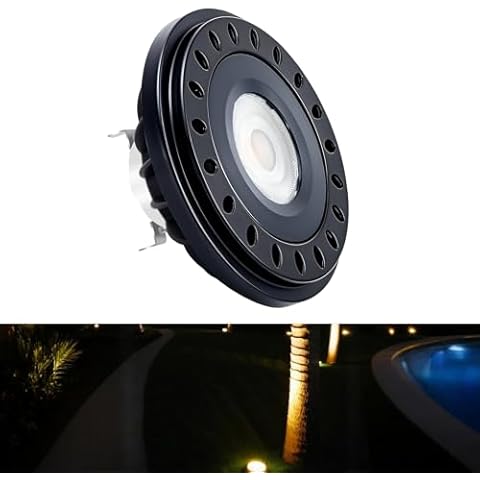 Noobibaba PAR36 LED Landscape Bulb Spotlight, PAR 36 LED Bulb 12V-24V 10W, Low Voltage Landscape Light Bulbs 75W 50W Replacement, G53 Base for Flood Light RV Track Light Warm White 2700K 850lm 1-Count Cover