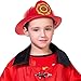 Kangaroo Firefighter Hat Pretend Play Toy Dress Up Fireman Plastic Red Hat I Fire Helmet Accessories I Perfect for Halloween